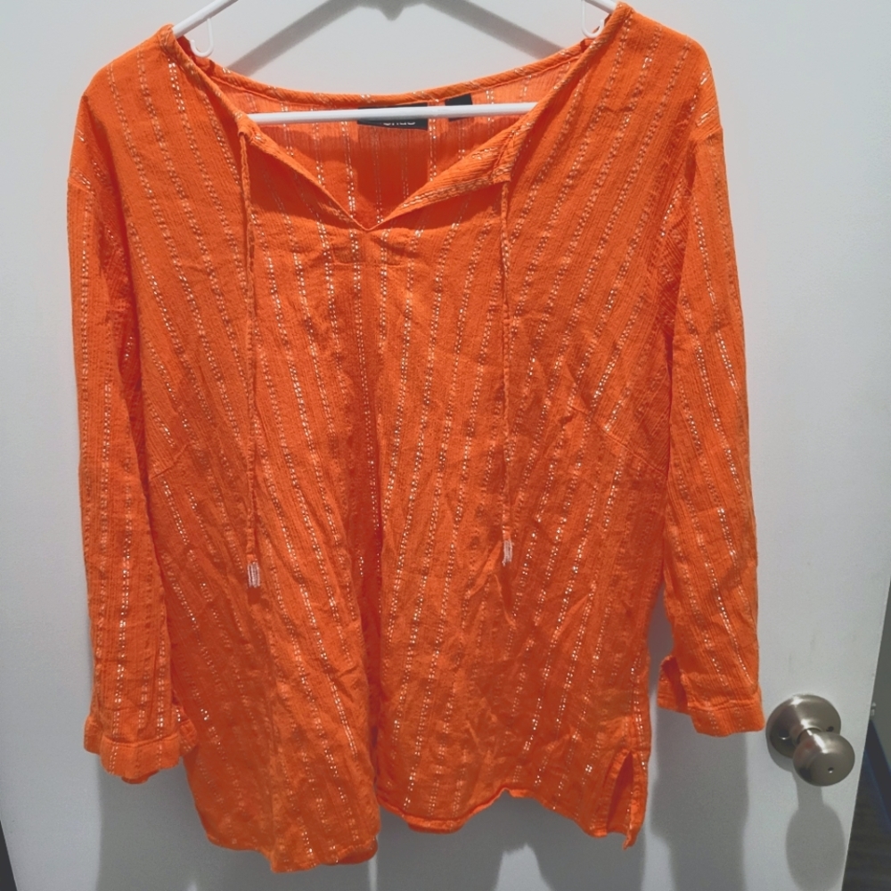 The Avenue orange tunic with sparkle accents